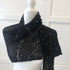 Modular KNITTING PATTERN: Sequined Stole, Garter Stitch Shawl